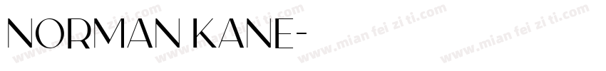Norman Kane字体转换